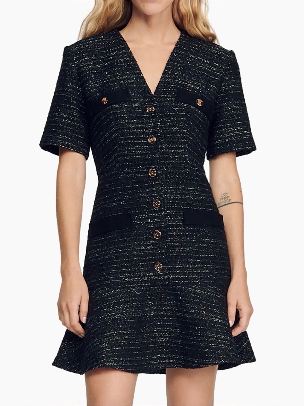 Sandro
Gwendoline Metallic Tweed Dress